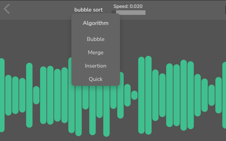 sorting algorithm visualiser